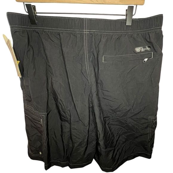 Columbia Men’s Cargo Swim Shorts Omni-Shade UPF 50 Quick-Dry Black L NWT - Picture 4 of 5